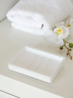 Мыльница белый пластик