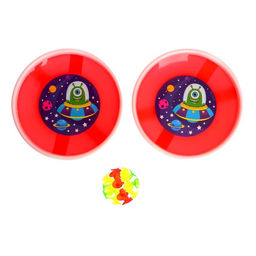 Игра-липучка Монстрик, 2 тарелки, шарик, МИКС - Funny toys фото 2