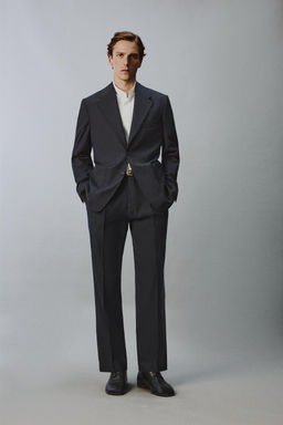 BLAZER RELAXED FIT 100% LANA / Marino