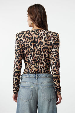 Cok Renkli Kruvaze Yaka Orme Body TPRAW22BD0161