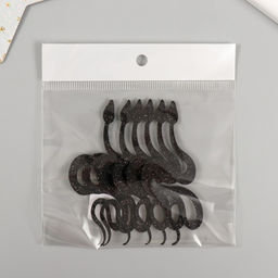 Декоративный элемент для творчества из фоамирана «Чёрная змея», набор 6 шт., 7 см