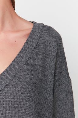 Antrasit Maxi Triko Genis Kal?p Elbise TWOAW23EL00642