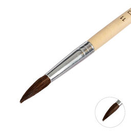 Цена за 10 шт. Кисть для рисования, пони, № 11, круглая, деревянная ручка, международный размер