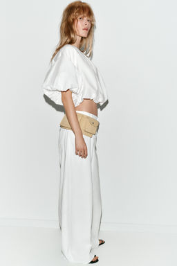 POPLIN BALLOON SLEEVE TOP - Zara фото 5