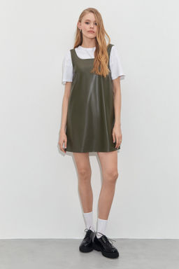 Сарафан из экокожи