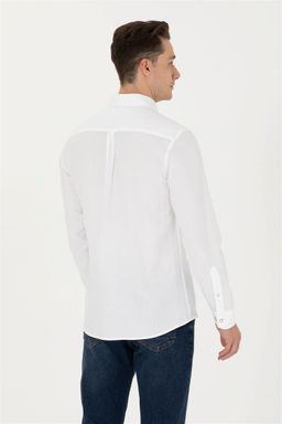 U. S. Polo Assn Мужская белая базовая рубашка с длинным рукавом - U.s. polo assn фото 12