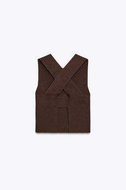KNIT CUT-OUT BACK TOP