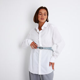 Ремень женский, ширина 2,4 см, пряжка металл, цвет голубой - Simaland фото 3