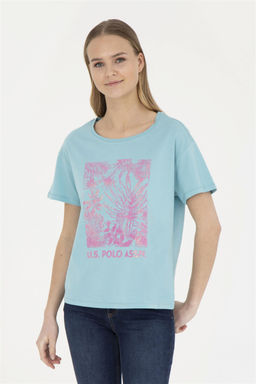 Женская мятная футболка