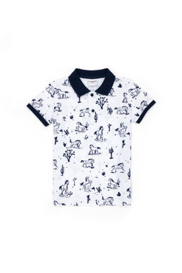 U. S. Polo Assn Белая футболка с воротником-поло для мальчика - U.s. polo assn фото 2