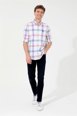 U. S. Polo Assn / -50% Мужская зеленая рубашка с длинным рукавом - U.s. polo assn фото 4