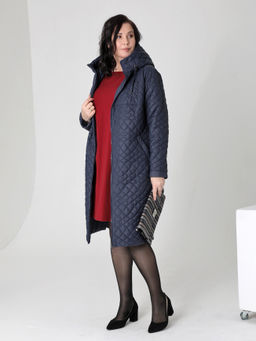 25118 Плащ утепл. т.синий - Dizzyway фото 3