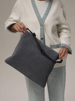 Замшевая сумка Margo DBR 31201 голубая пыль фото 4