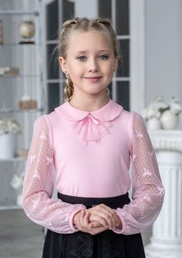 Фатуа, блузка трикотажная розовый/122-60-54