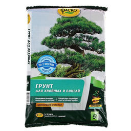 Цена за 2 шт. Почвогрунт Фаско Для хвойных и бонсай Цветочное счастье, 5 л