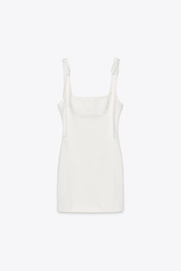 FITTED SHORT DRESS WITH BOWS