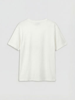 Bisiklet Yaka Bask?l? K?z ?ocuk 2li Ti??rt