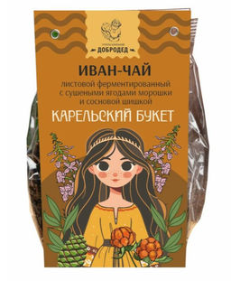 Иван-Чай с сушеными ягодами морошки и сосновой шишкой Карельский букет, 50 г
