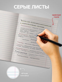 Цена за 20 шт. Тетрадь 12 листов в линейку, Calligrata «Внедорожник», серые листы, МИКС
