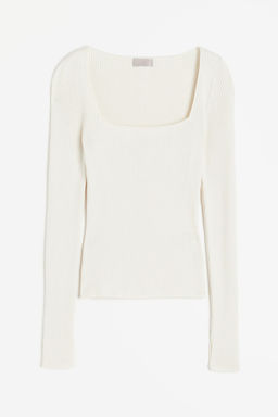 Top de canale con escote cuadrado - H&m фото 4