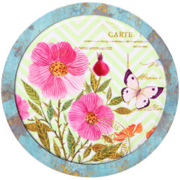 Подставка керамическая 18 см "Бабочка в маках"