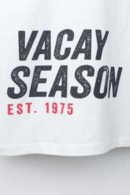 CAMISETA ESTAMPADO TEXTO / Blanco