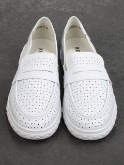 03-DXT50-3 GRAY Лоферы женские (натуральная кожа)