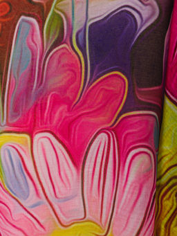 Большой, мягкий, тонкий и очень нежный двусторонний палантин с рисунком в стиле арт-деко - Tantino фото 7