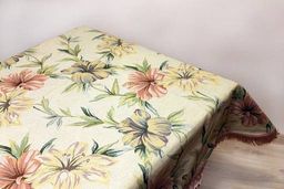 Жемчужная лилия овал - гобеленовая скатерть