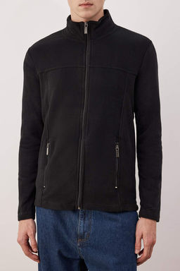 Siyah Regular/Normal Kesim Fermuarl? Polar Sweatshirt TMNAW26SW00063