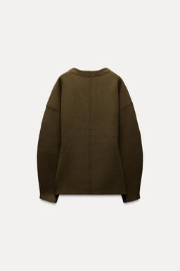 FITTED WAIST PLAIN KNIT JACKET - Zara фото 6