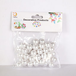 Декоративные камни 100г Жемчуг серебро / XM-45A /уп 200/ пластик - Галеонтрейд фото 4