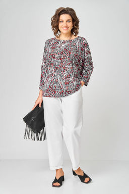 Джемпер Bliss 9402 белый, красный