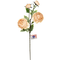 Искусственные цветы "FLOWERS MAGIC" 63см Пионы 4 цветка кремовые