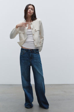 KNIT CARDIGAN WITH GOLDEN BUTTONS