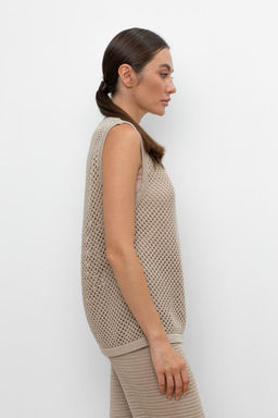 VERY NEAT. ЕВ 30154/бежевый блуза-топ жен