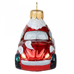 Елочная игрушка фигурка стеклянная Машина Опель-4 7,5х6,7х6,7см, ручная художественная роспись, подарочная упаковка (Россия) - Домашняя мода фото 3