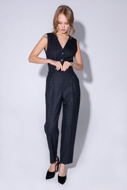 Брюки Pirs 4758 серо-синяя клетка  фото 7