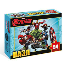 Цена за 3 шт. Пазлы «Отряд Мстителей», 54 детали