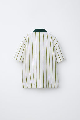 CAMISA PUNTO RAYAS TEXTO / Raya verde - Zara фото 2