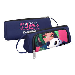 Пенал мягкий 2 отд. ErichKrause "Panda Huge", 210*80*100 (62854) внутр. огранайзер, полиэстер