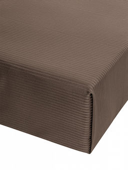Простыня сатин-страйп 160x240 коричневый сатин - Denastia фото 3
