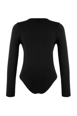 Siyah Soft Touch Kruvaze Drapeli Alttan C?tc?tl? Esnek Orme Body TWOAW26BD00015