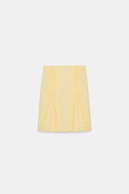 FALDA VOLANTES RELIEVE / Amarillo claro - Zara фото 4