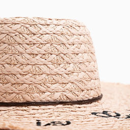 Шляпа женская MINAKU Life is good с надписью, размер 54-56, светло-розовая