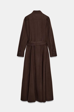 ZW COLLECTION BELTED SHIRT DRESS - Zara фото 6