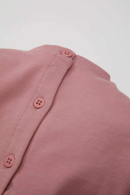 Платье с длинными рукавами и цветочным принтом для маленьких девочек - Defacto фото 4