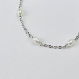 Браслет на цепочке с Жемчугом 17 см +