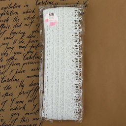 Кружево гипюровое, 35 мм, 9±0.5 м, цвет белый