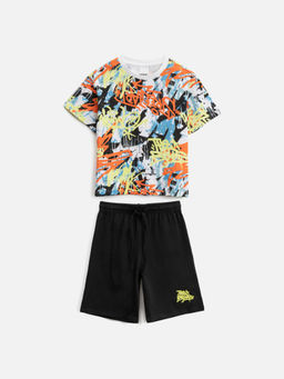 ACOOLA / Набор детский для мальчиков ((1)футболка и (2)шорты) Kabi разноцветный  фото 3